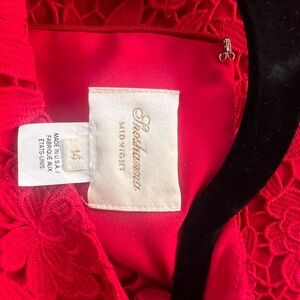 shoshanna midnight dress red lace